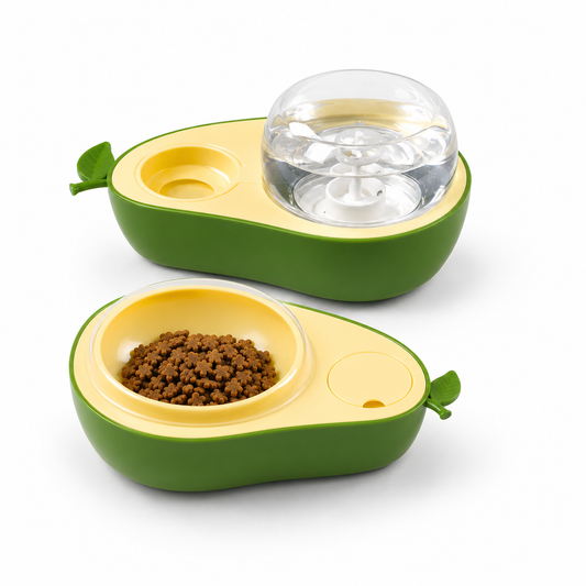 Automatic cat water feeder with dual bowl design
