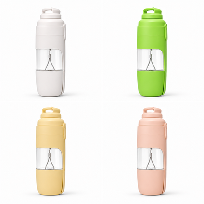Aqusten 2-in-1 Portable dog feeder water Bottle
