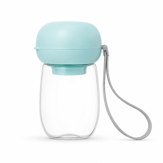 portable dog water bottle blue