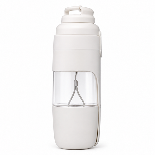 portable dog water bottle gray