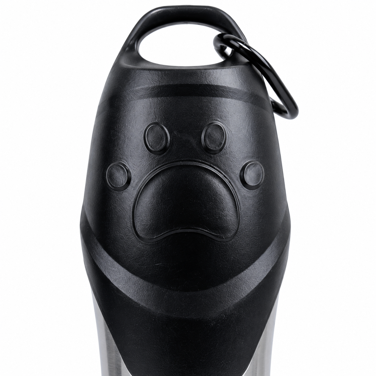 stainless steel dog water bottle grey