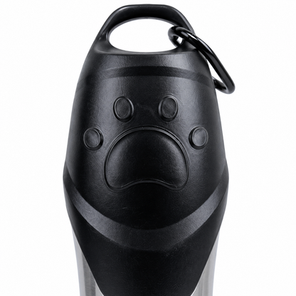 stainless steel dog water bottle grey
